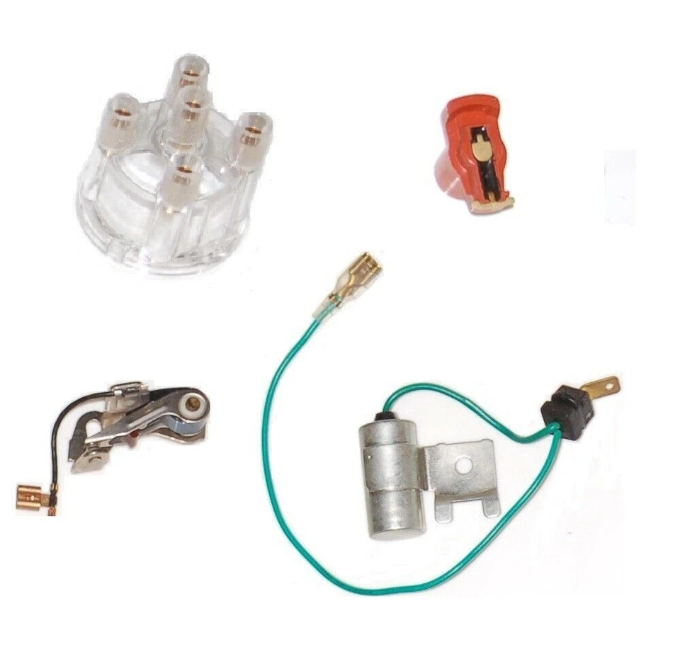 Ford Pinto Distributor Repair Kit Clear Cap & Rotor Arm & Points & Condensor - Image 1 of 1