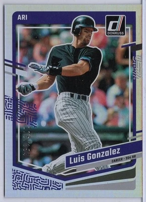 Panini Donruss Career Statline #187 2023 Luis González #'d 176/354 Foto 1 de 2