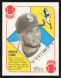 2015 Topps Heritage '51 #53 Robinson Cano Mini Red Back - Picture 1 of 2