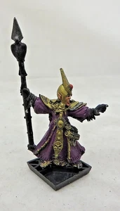 Warhammer Dark Elves metal Warlock metal sorcerer oop Old World painted - Imagen 1 de 3