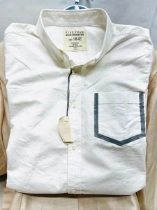New Classic Five Four Nick Wooster  Casual /Dress Shirt Men  Button Ivery  (88) - Picture 1 of 10