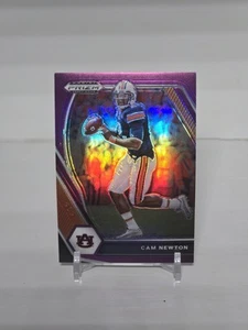 2021 Prizm Football Draft Picks Cam Newton Purple Prizm /75 - Picture 1 of 2
