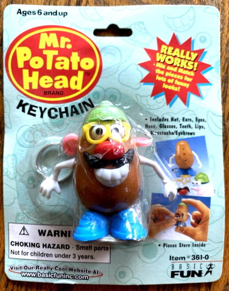 Vintage 1997 Basic Fun Keychain Mr Potato Head Hasbro