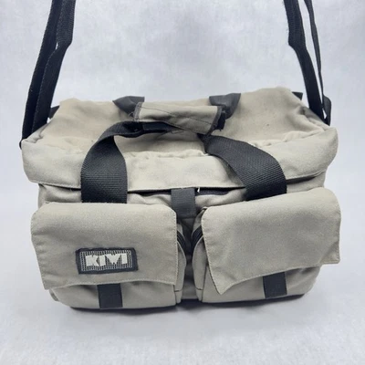 "Bolsa de viaje acolchada vintage KIWI grande gris para cámara video correa para el hombro 15x7x7""" Foto 1 de 4