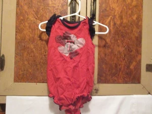 Gen 2 Infant Girl's Texas Tech Bodysuit With Hearts & Ruffles - 12 Months - Picture 1 of 3