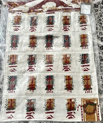 Fabric Village Countdown Advent Calendar Threshold 18"x30" NWT - Image 1 of 4