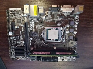SCHEDA MADRE ASRock H81M-DGS + CPU I7 4770K + 8 GB DDR3 CRUCIAL - Foto 1 di 11