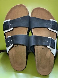 FITORY Arch Pro 2.0 Mens US 12 NEW Slip On Cork Sandals Black/White - Picture 1 of 12