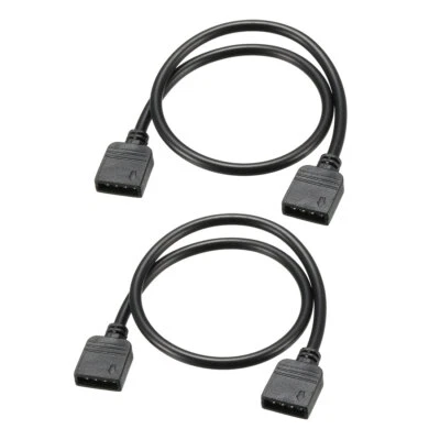 UXCELL RGB Câble Femelle à Femelle 4 Broche Extension Connecteur 30cm Longueur 2Pcs