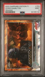 2022 Topps Chrome F1 Lewis Hamilton 153 Orange Sapphire /25 PSA 9 Mint - Pop 2 - Picture 1 of 2