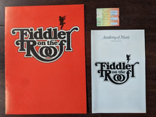 Fiddler on the Roof Souvenir Program, Playbill & ticket 8/19/1980