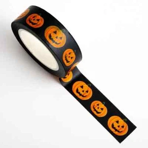 Kürbis Halloween Washi Tape 15 mm x 10 m - Bild 1 von 4