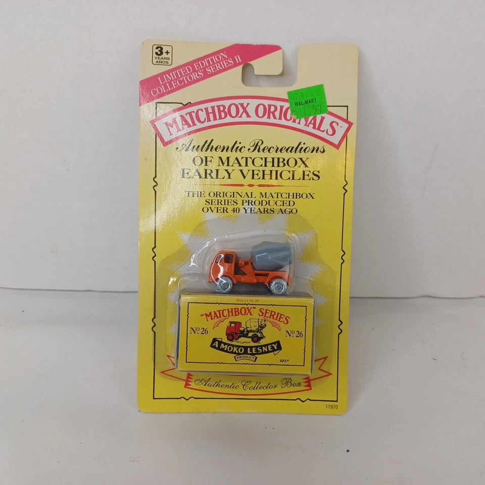 1993 Matchbox Originals Cement Mixer Truck #26 Moko Lesney