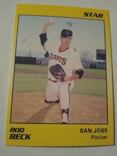 1989 ROD BECK STAR MINOR LEAGUE BASEBALL ROOKIE CARD RC #82 SF GIANTS CUBS