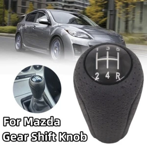5 Speed Gear Knob Leather Shifter Lever Arm Stick Headball Accessory For Mazda - Picture 1 of 8