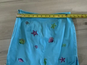 BAMBOO TRADERS LADIES BLUE TROPICAL THEMED SKORT SIZE Petite 4 - Picture 1 of 3