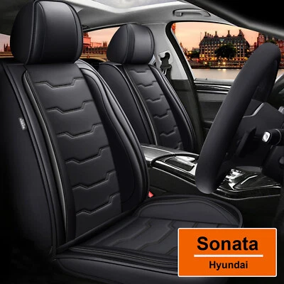 For HYUNDAI SONATA 2004-2014 Faux Leather Front Row Car Seat Cover Protector Pad Foto 1 de 4
