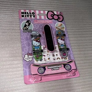 Sanrio Hello Kitty 3 Pack Fingerboards Skateboards with 2 Sticker Sheets - Picture 1 of 2