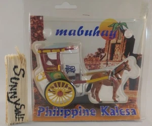 Philippine Kalesa Mabuhay Red Die Cast Metal Philippines Souvenir 1:32 Palm Tree - Picture 1 of 12