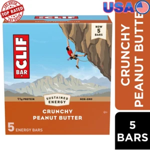 Peanut Butter Energy Bars Organic Oats 11g Protein Non-GMO Plant Based 5 Pack US - Picture 1 of 10