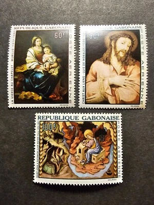 Sello Pinturas Gabón Correo Aéreo Pa N°66/68 Nuevo ** Mnh 1968 Foto 1 de 3