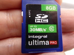 SD Card Memory flash Integral 8GB ultima 30MB/s class 10 - Picture 1 of 2