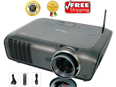 Optoma TW766W DLP Projector 4000 Lumens Home Theater Full HD HDMI w/Remote - Image 1 of 4