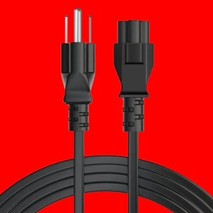 3 Prong 5 Feet Non-Polarized Figure 8 AC Power Cord Cable TV Computers Consoles - Picture 1 of 1