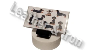 New Dachshund Dog Black & Tan Design Vinyl Checkbook Cover Dogs Doxie - Picture 1 of 4