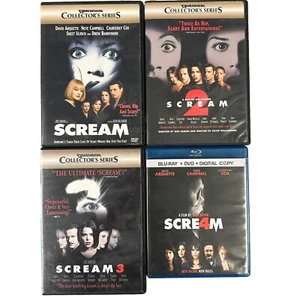 Scream 1, 2, 3, 4 Dimension Collector Series DVD + BluRay HORROR Lot - Picture 1 of 3