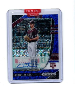 2020 Panini Prizm Draft Picks Autographs Blue Donut Circles Christian Roa 16/25 - Picture 1 of 2