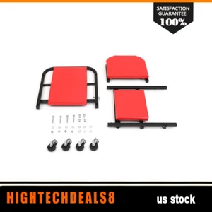 Foldable Z Creeper Seat Rolling Chair Mechanics Shop Garage Work Stool - Picture 1 of 9