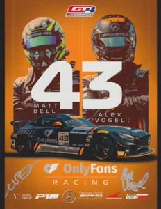 2024 Only Fans Racing Mercedes-AMG GT4 signed SRO Pirelli GT4 America Hero Card - Bild 1 von 2