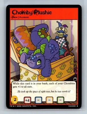 Neopets TCG - Chomby Plushie 104/200 - Travels in Neopia 2006 - Image 1 of 2
