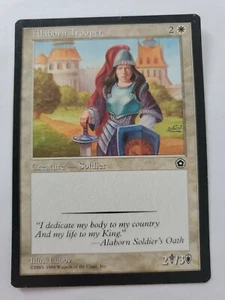 MTG Magic The Gathering Card Alaborn Trooper Soldier Creature White Portal 2nd A - Picture 1 of 2