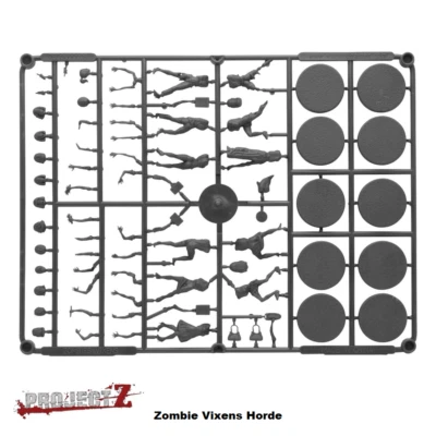 WARLORD GAMES PROJECT Z Grappe Zombie Horde Femmes Figurines 28mm plastique