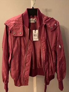 NWT - $395 COACH Bomber Windbreaker Jacket in Sangria F58346 size XS - Picture 1 of 6