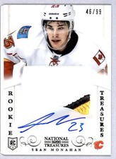 2013-14 Panini National Treasures Sean Monahan Rookie Auto Patch /99 #211