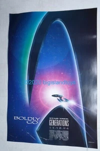 Star Trek 1994 Generations Boldly Go Original Mini Movie Poster 13 x 20  - Picture 1 of 1