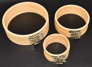 New (lot of 15) White Horse Brand Wooden Embroidery Hoops 8" 6" 4" crafts - Picture 1 of 7