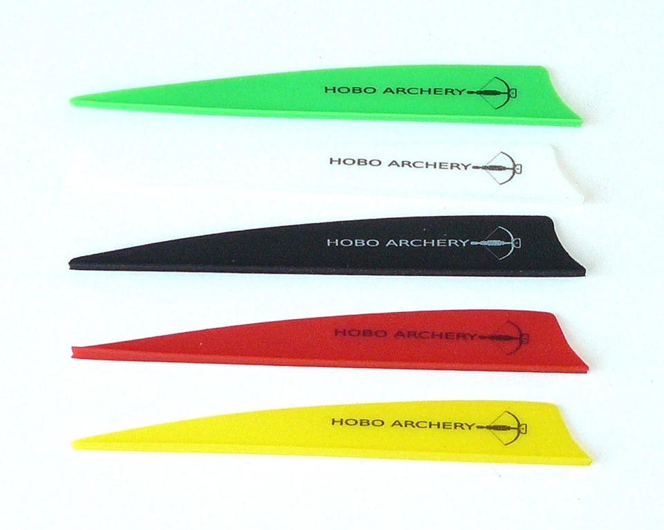 HOBO ARCHERY PRODUCTS 4" Shield Vanes Fletches 25 to 100 Pc Crossbow 5 Color Choice