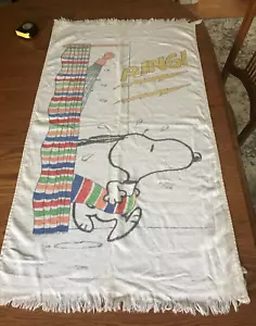 ¿Vintage años 60-70? "Toalla de ducha de playa de baño Snoopy Peanuts, 42"" X 23"" EE. UU. - Imagen 1 de 17