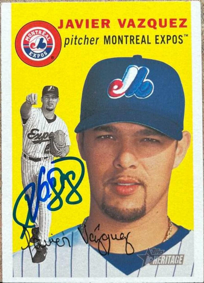 Javier Vazquez Autographed 2003 Topps Heritage #13 - Image 1 of 1