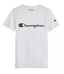 CHAMPION BOY'S SHORT SLEEVE SCRIPT TEE T-SHIRT, SZ M - Picture 1 of 1