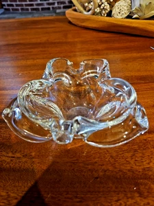 Vintage MURANO Italy MCM Art Glass Butterfly Clear Bowl / Candy Dish - Picture 1 of 13