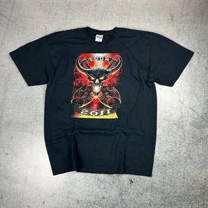 Vintage Bandshirt Tour 2011 T-Shirt Schwarz Größe L Gildan Metal Rock - Picture 1 of 3
