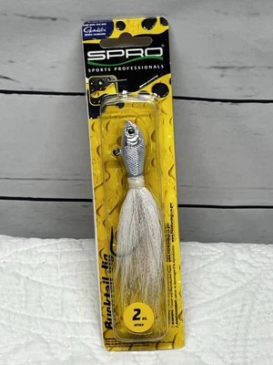 Plantilla de pesca Spro SBTJW-2 Prime Bucktail grande blanca 2 oz. señuelo Foto 1 de 4