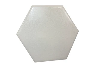 Off White Ceramic Tile Hexagon FT Subway Vintage Mid Century Modern Crystalline - Picture 1 of 24