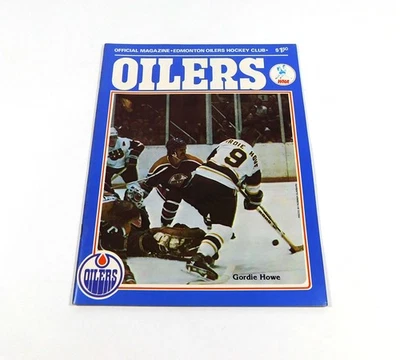 1977-78 New England Whalers at Edmonton Oilers WHA Playoff Program Gordie Howe - Image 1 of 2