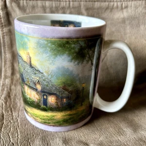 THOMAS KINKADE Moonlight Cottage Sammlerstück Kaffee Tee Becher AMCAL - Bild 1 von 13